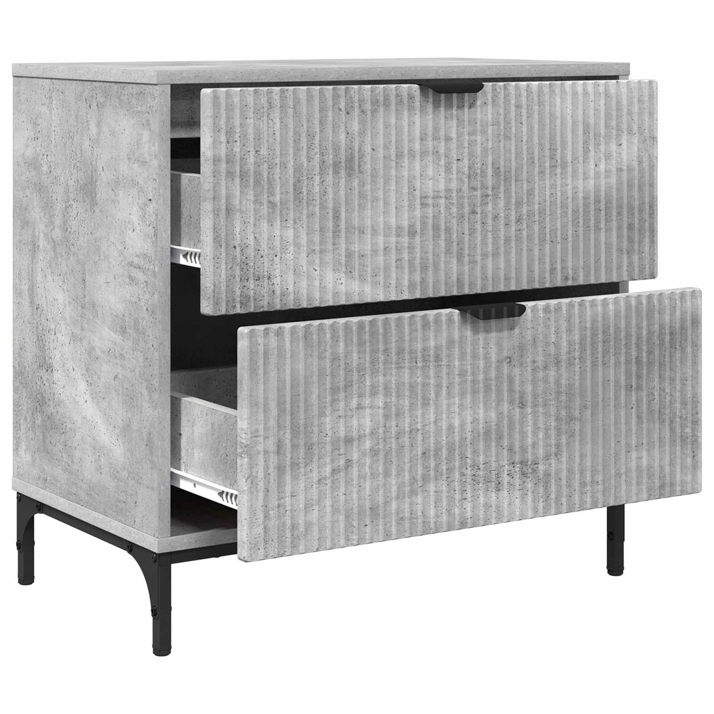 Nachttisch Betongrau 63,5 x 36 x 61 cm Holzwerkstoff
