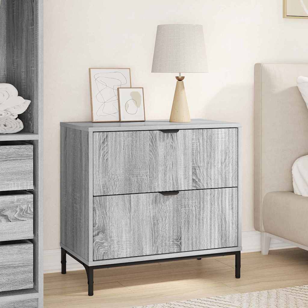 Nachttisch Grau Sonoma 63,5 x 36 x 61 cm Holzwerkstoff