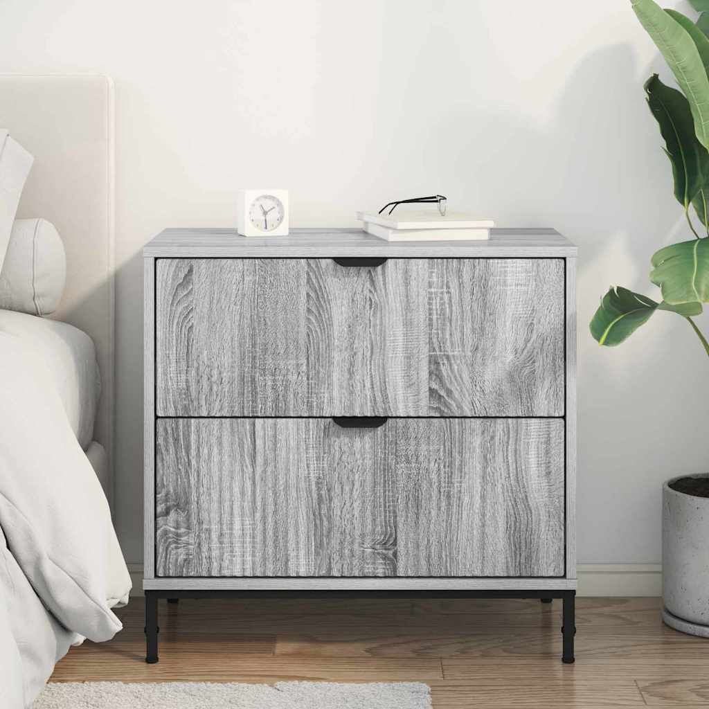 Nachttisch Grau Sonoma 63,5 x 36 x 61 cm Holzwerkstoff