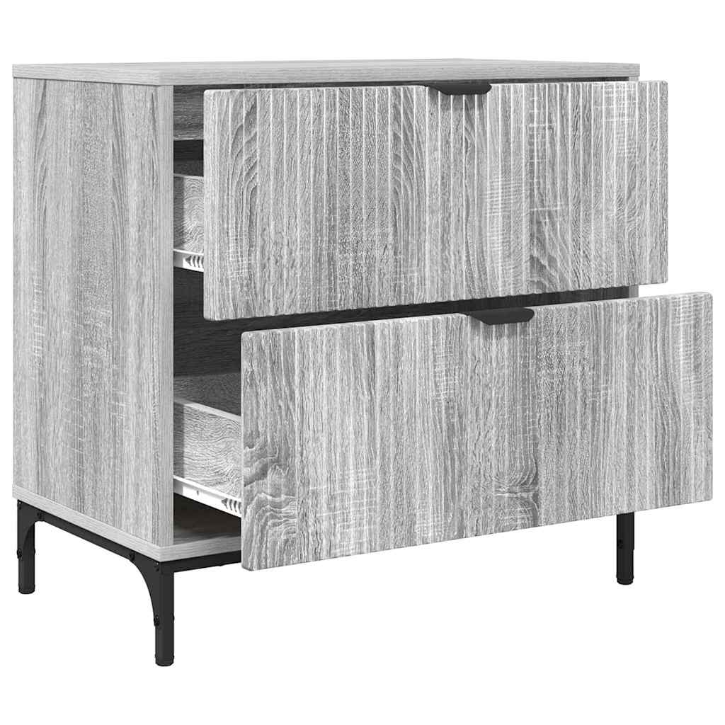 Nachttisch Grau Sonoma 63,5 x 36 x 61 cm Holzwerkstoff