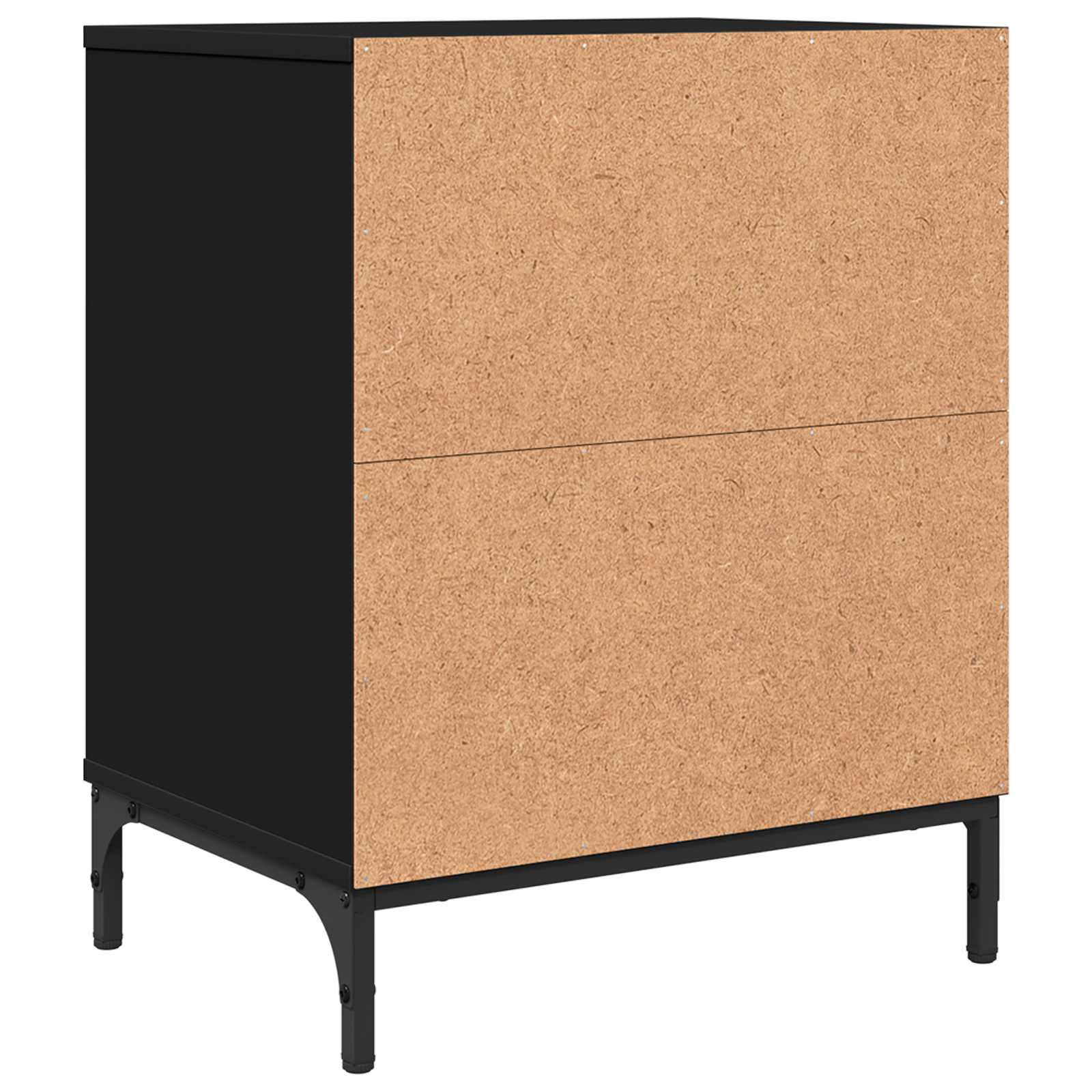 Nachttisch Schwarz 49 x 36 x 61 cm Holzwerkstoff
