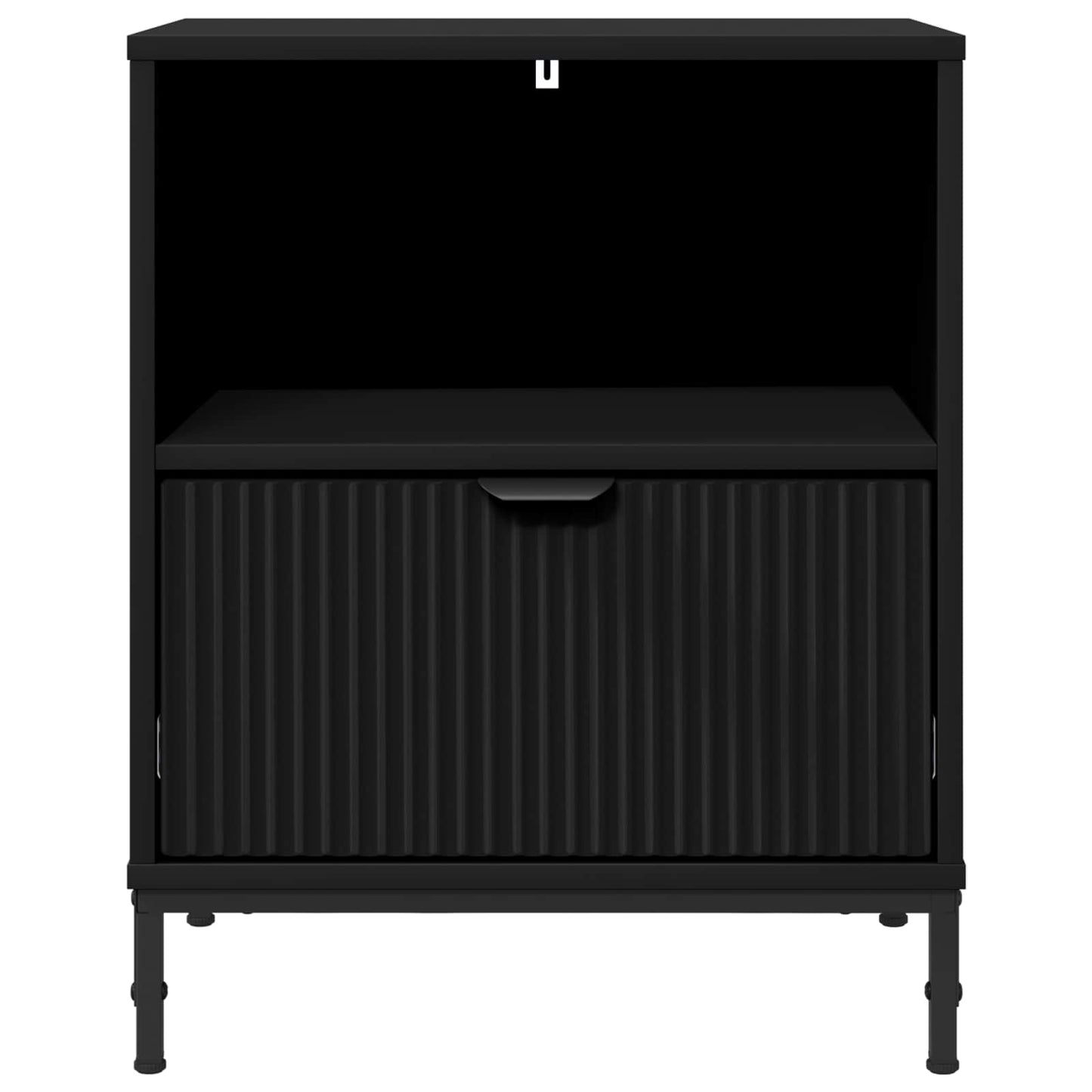 Nachttisch Schwarz 49 x 36 x 61 cm Holzwerkstoff