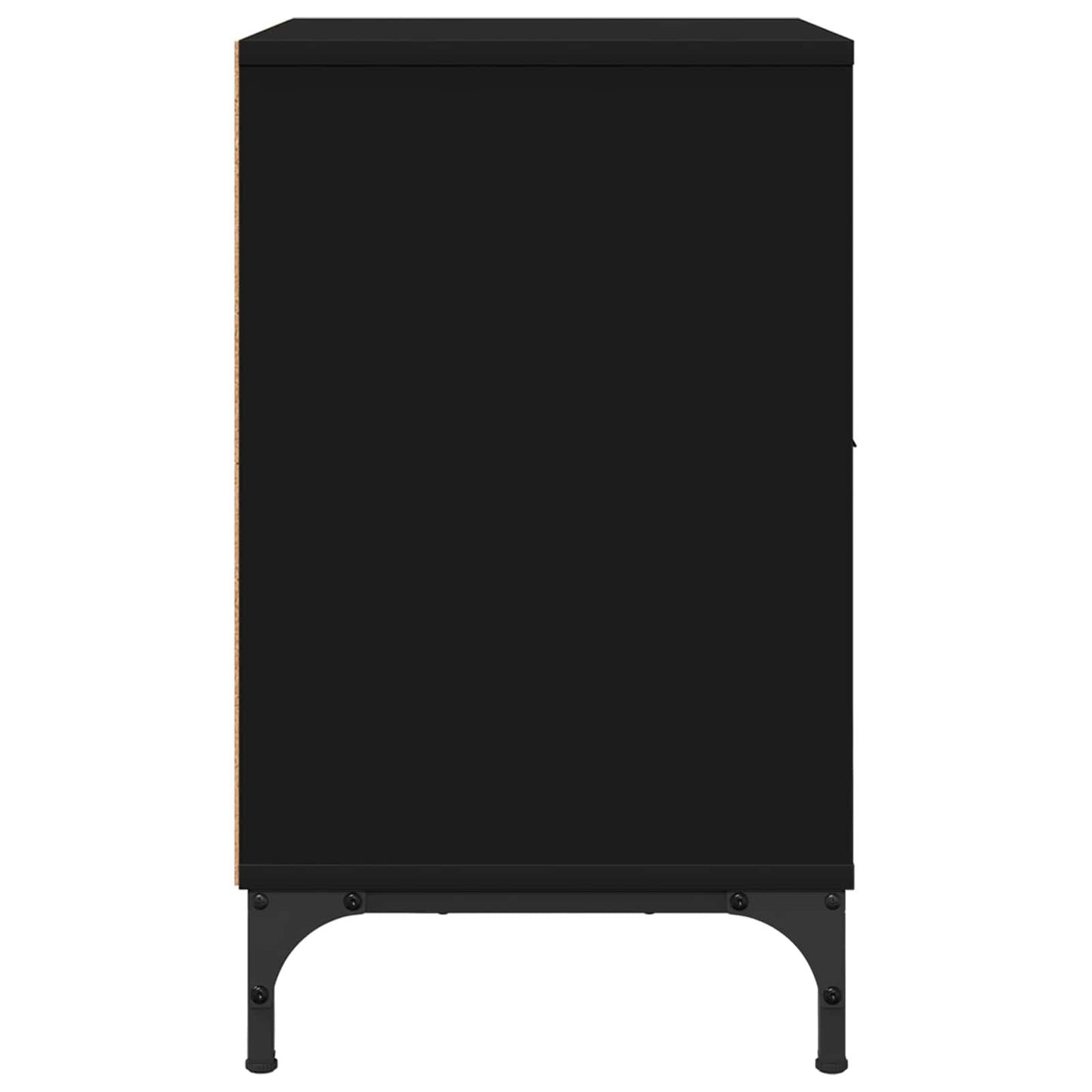 Nachttisch Schwarz 49 x 36 x 61 cm Holzwerkstoff