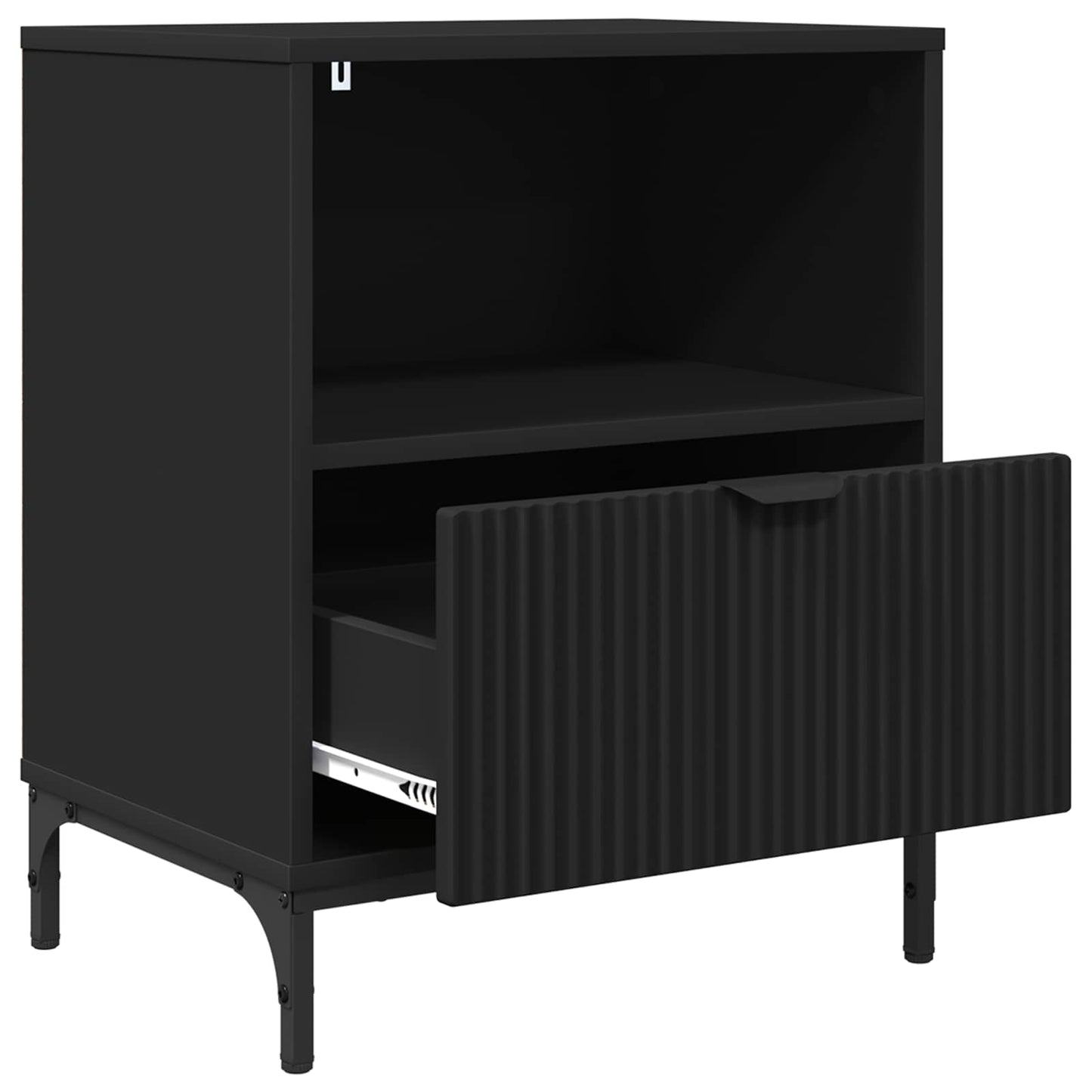 Nachttisch 2 Stk. Schwarz 49 x 36 x 61 cm Holzwerkstoff