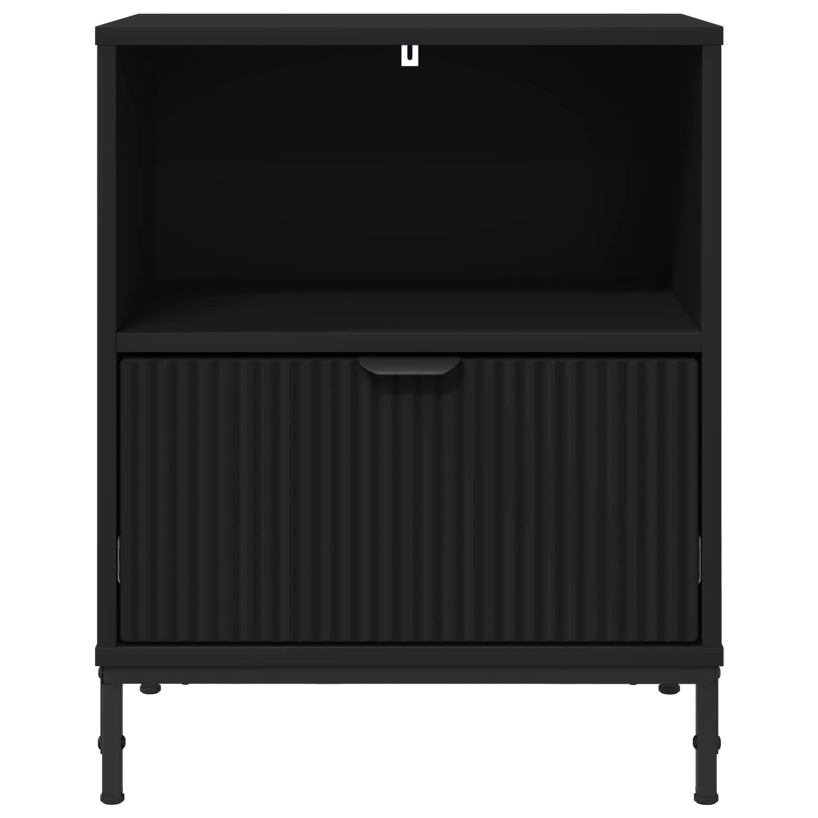 Nachttisch 2 Stk. Schwarz 49 x 36 x 61 cm Holzwerkstoff