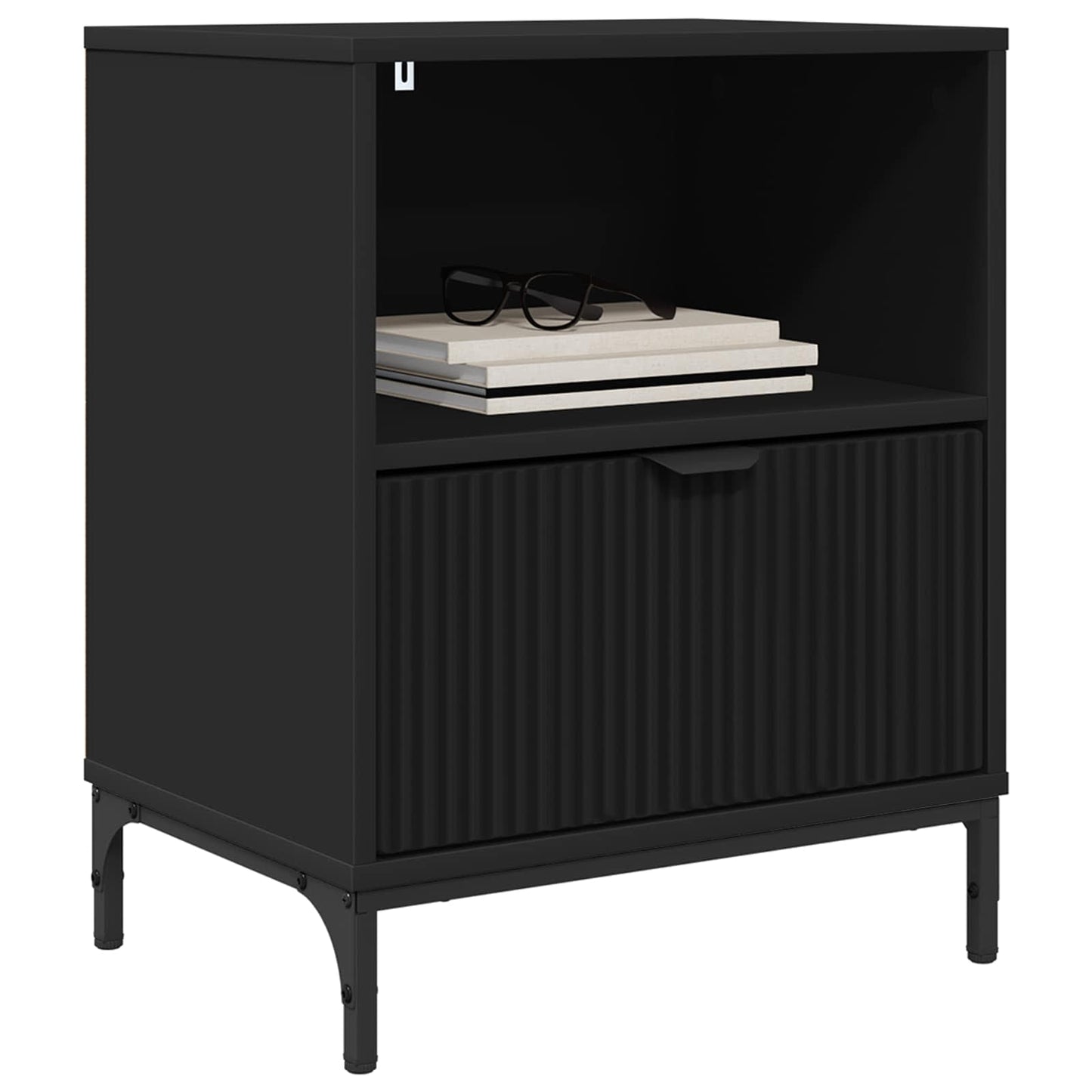 Nachttisch 2 Stk. Schwarz 49 x 36 x 61 cm Holzwerkstoff