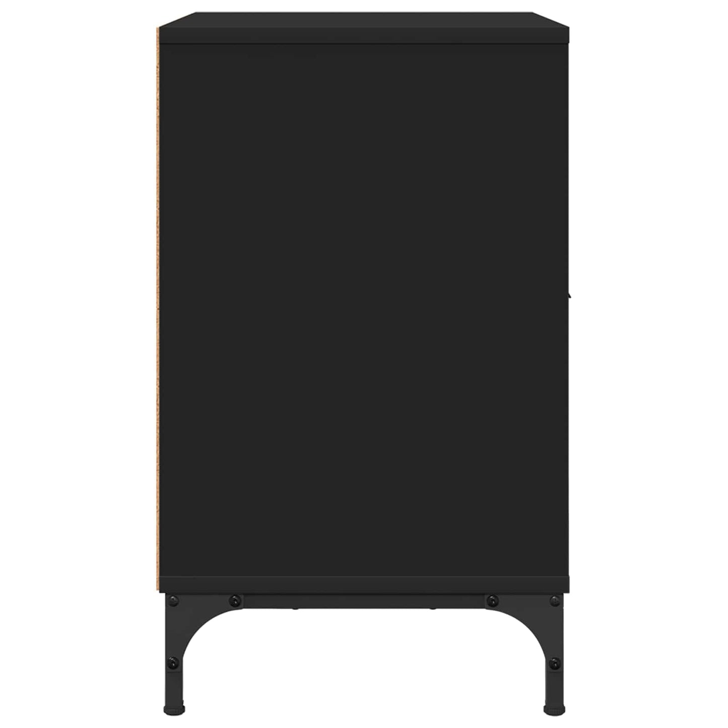 Nachttisch 2 Stk. Schwarz 49 x 36 x 61 cm Holzwerkstoff