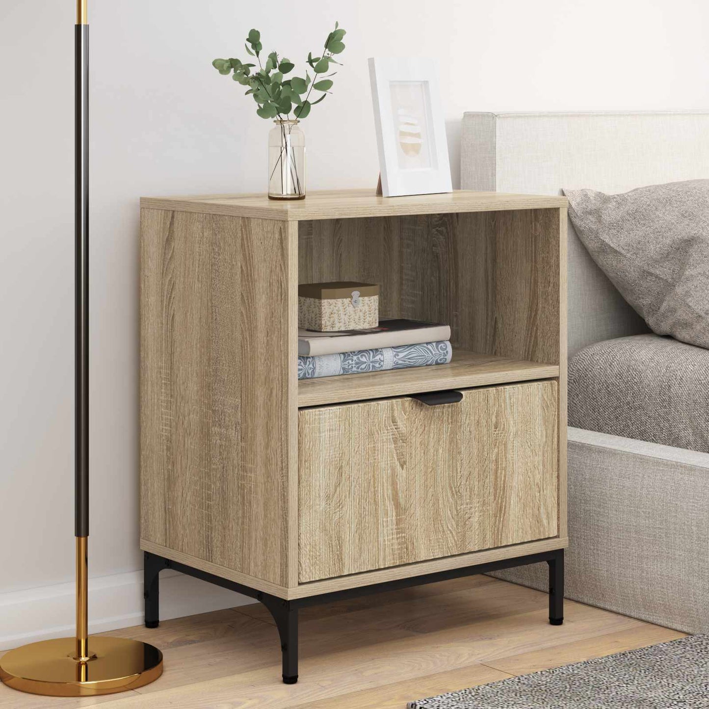 Nachttisch 2 Stk. Sonoma-Eiche 49 x 36 x 61 cm Holzwerkstoff