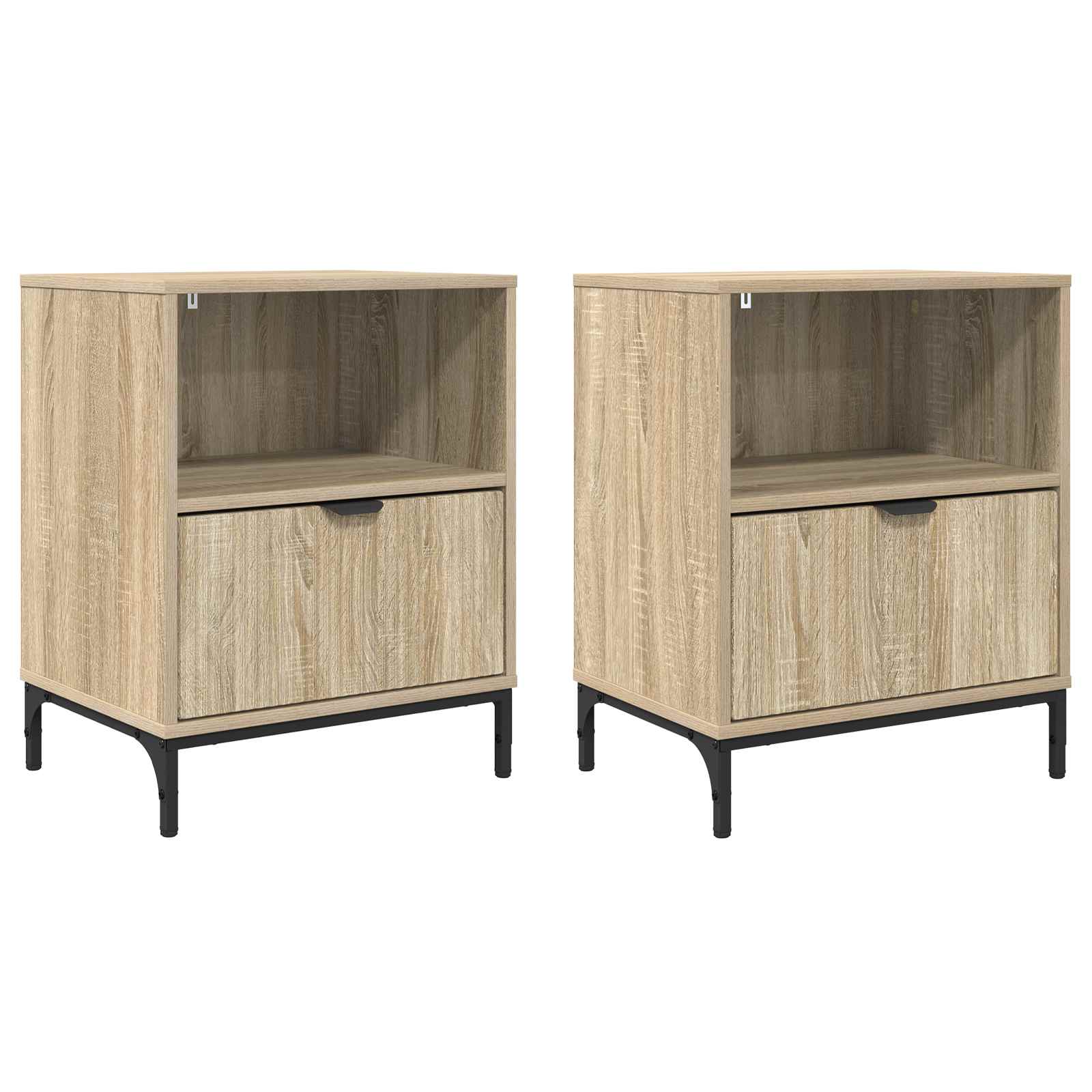 Nachttisch 2 Stk. Sonoma-Eiche 49 x 36 x 61 cm Holzwerkstoff