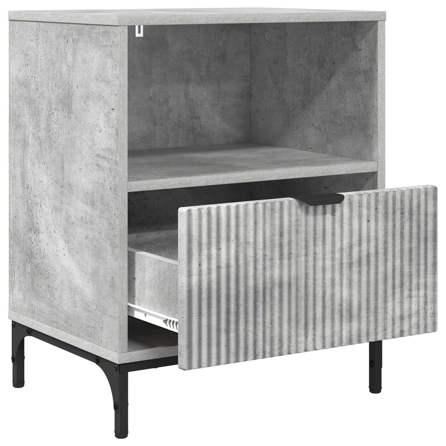Nachttisch Betongrau 49 x 36 x 61 cm Holzwerkstoff