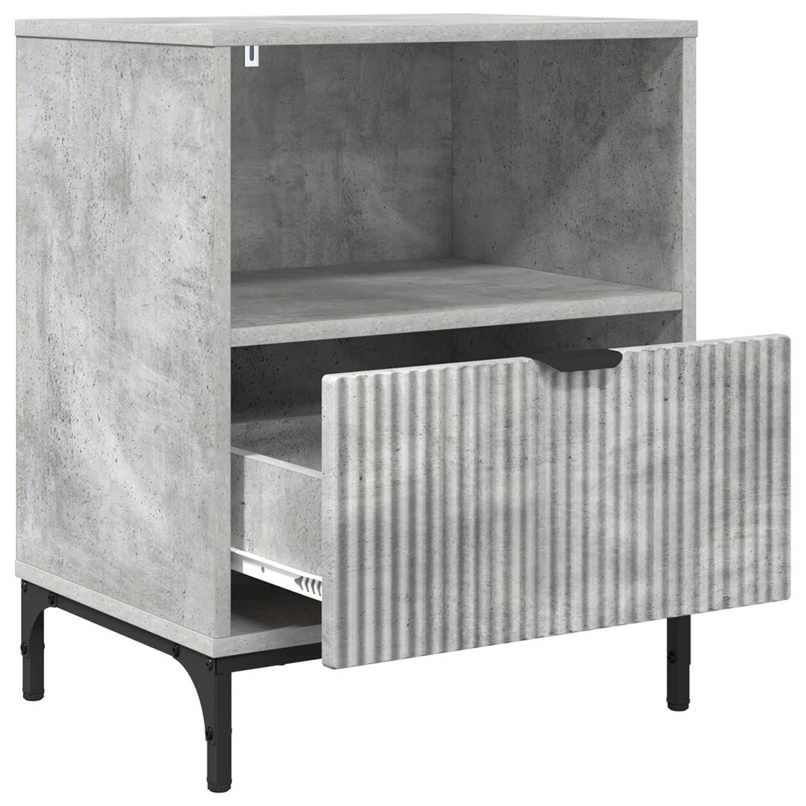 Nachttisch Betongrau 49 x 36 x 61 cm Holzwerkstoff
