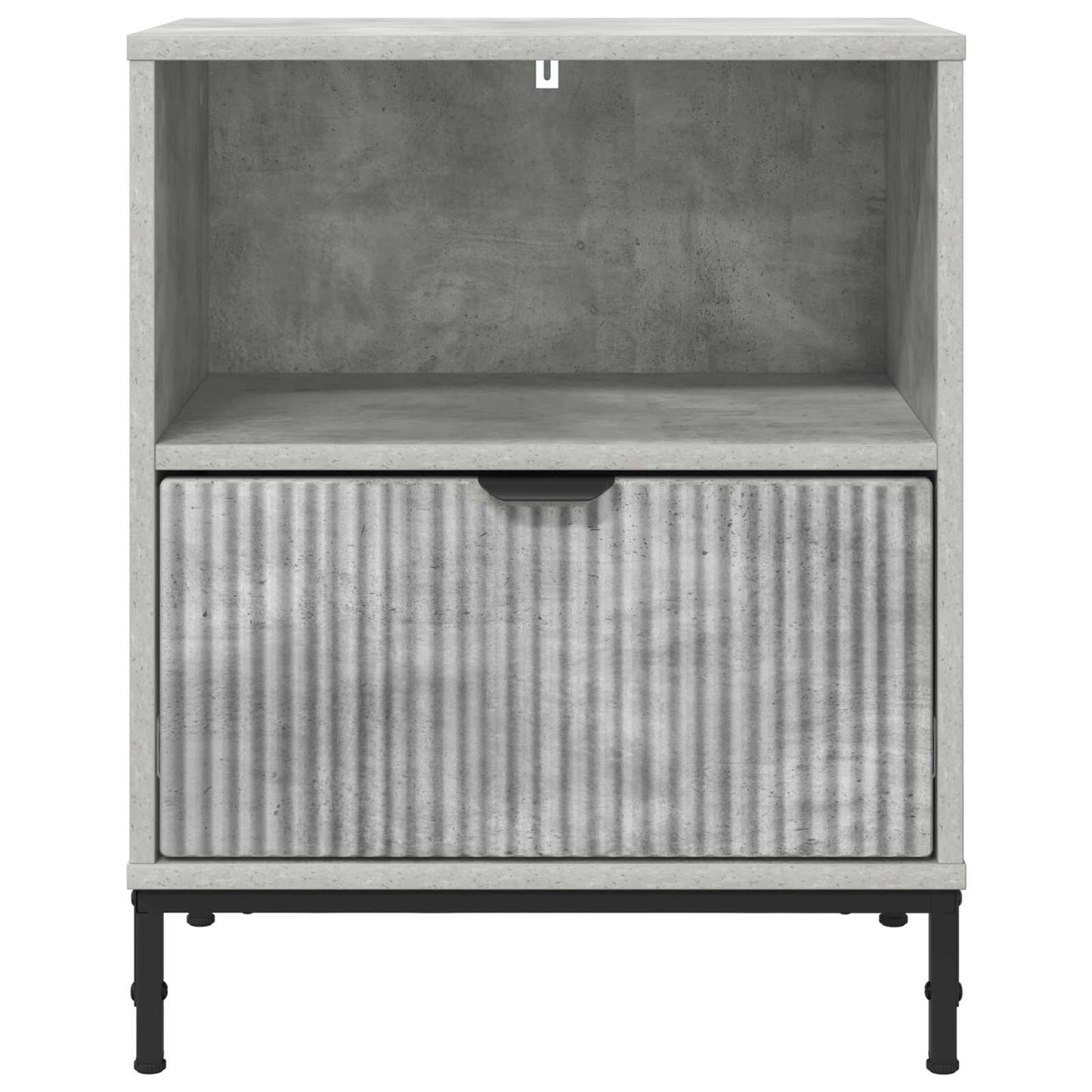 Nachttisch Betongrau 49 x 36 x 61 cm Holzwerkstoff