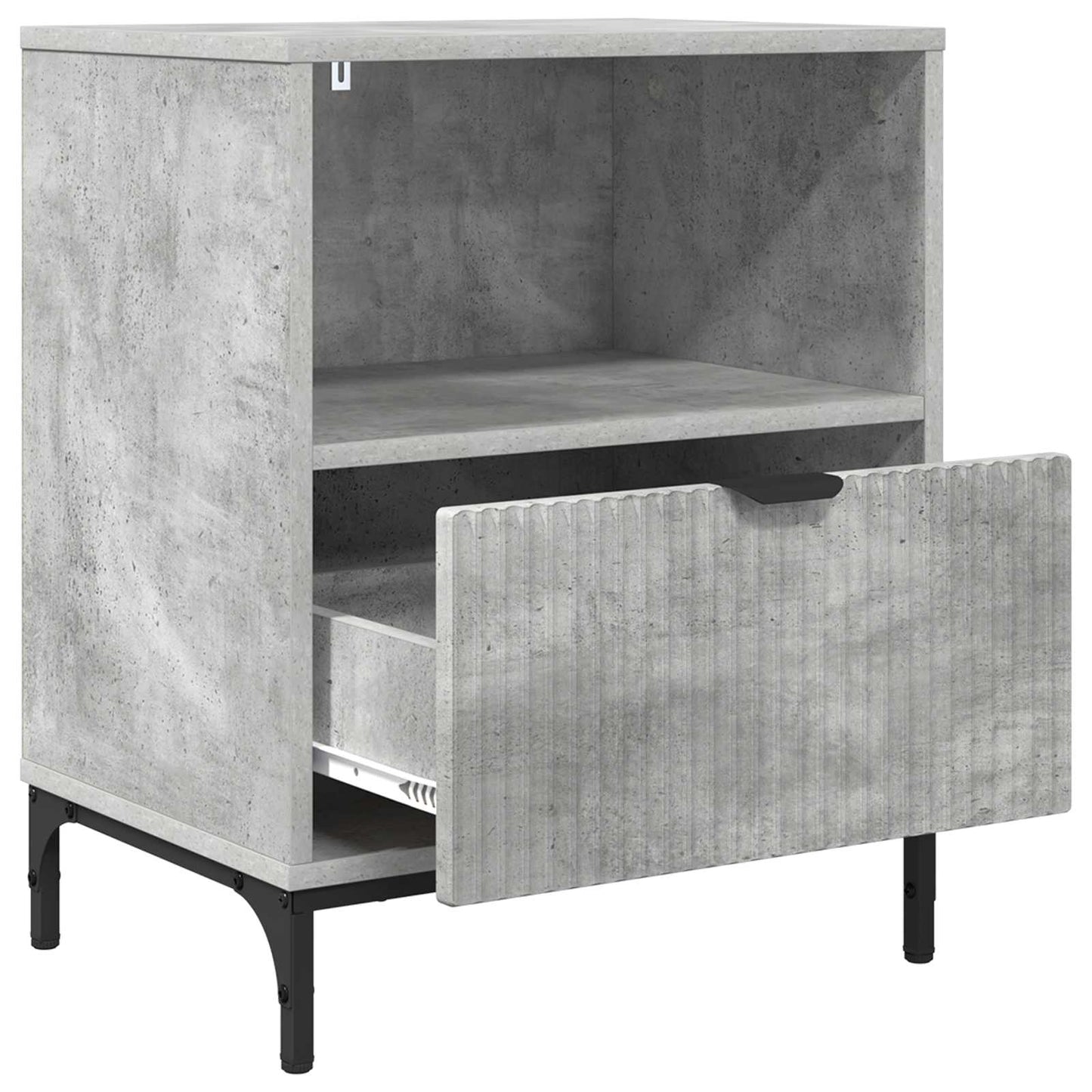 Nachttisch 2 Stk. Betongrau 49 x 36 x 61 cm Holzwerkstoff