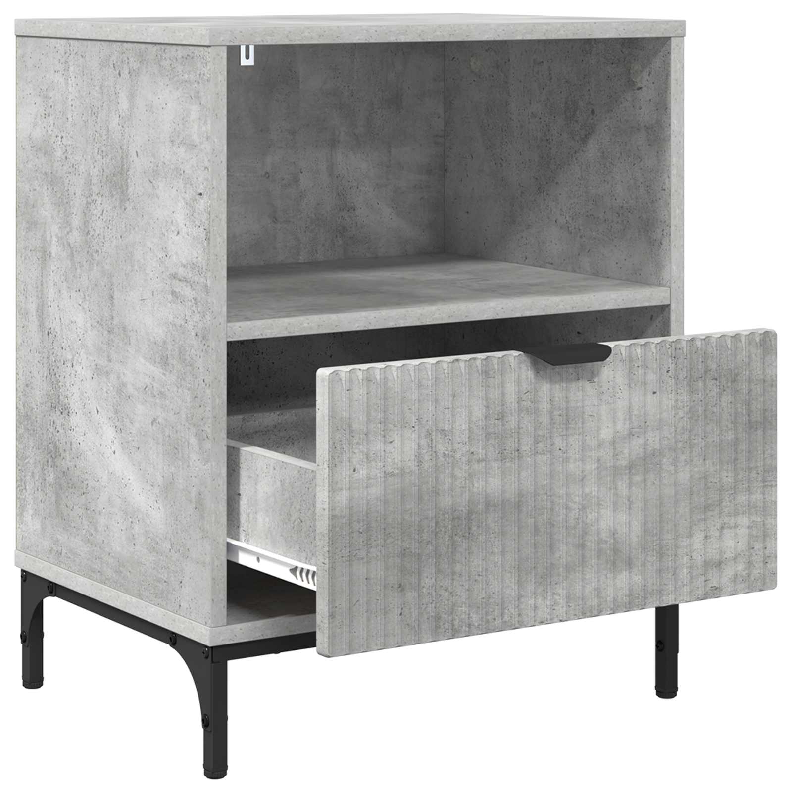 Nachttisch 2 Stk. Betongrau 49 x 36 x 61 cm Holzwerkstoff