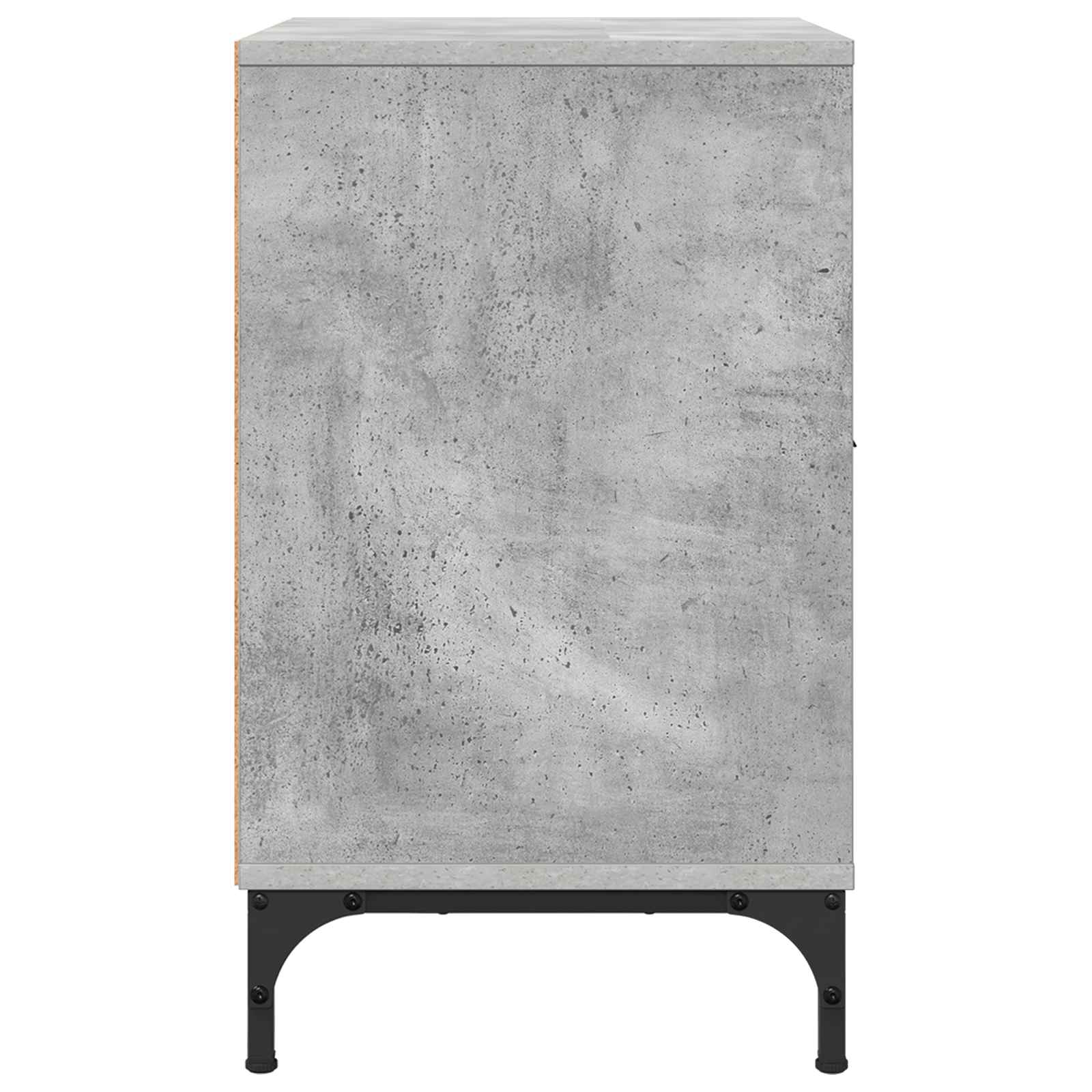 Nachttisch 2 Stk. Betongrau 49 x 36 x 61 cm Holzwerkstoff