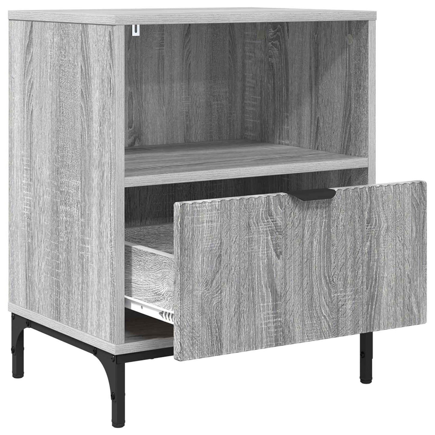 Nachttisch 2 Stk. Sonoma-Grau 49 x 36 x 61 cm Holzwerkstoff