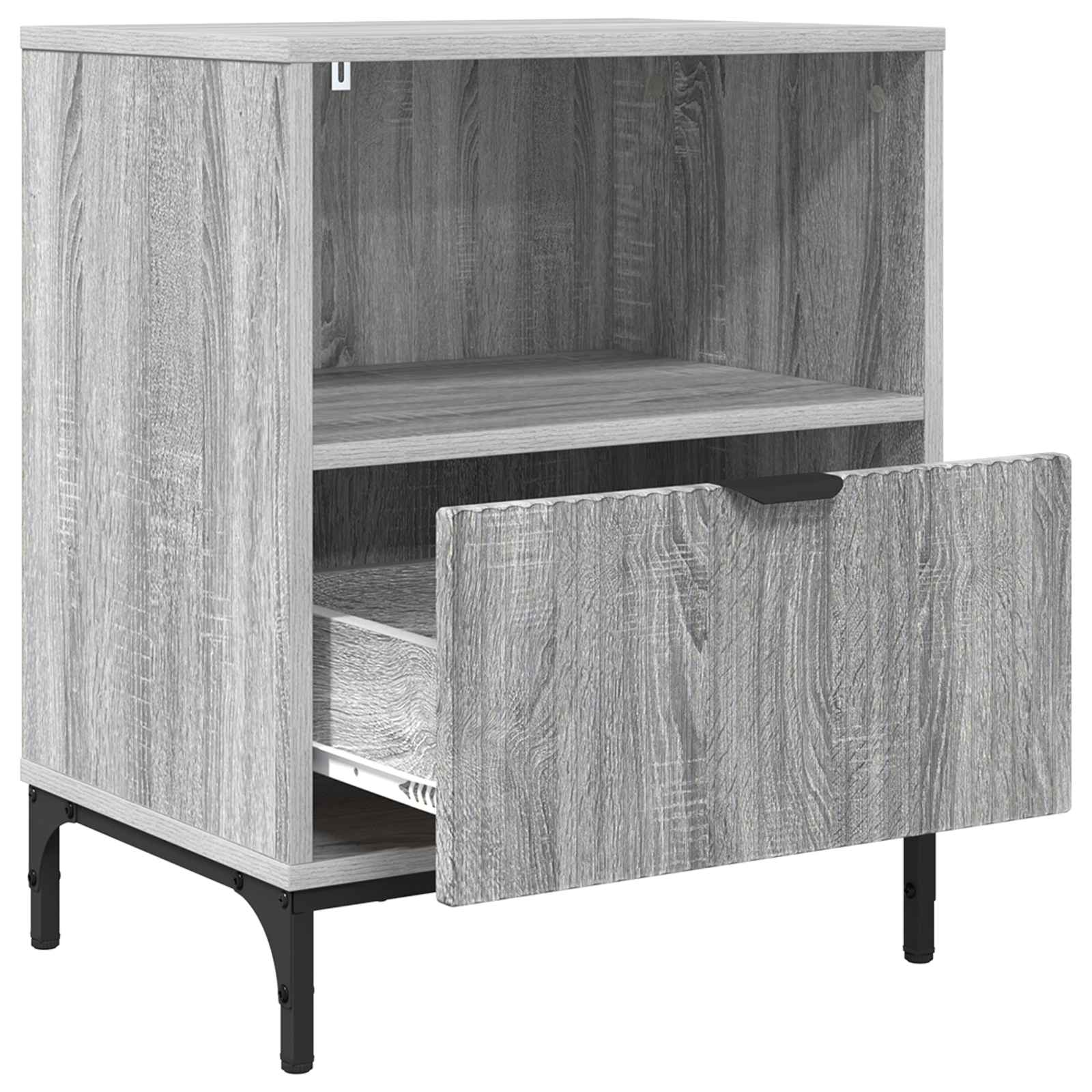 Nachttisch 2 Stk. Sonoma-Grau 49 x 36 x 61 cm Holzwerkstoff