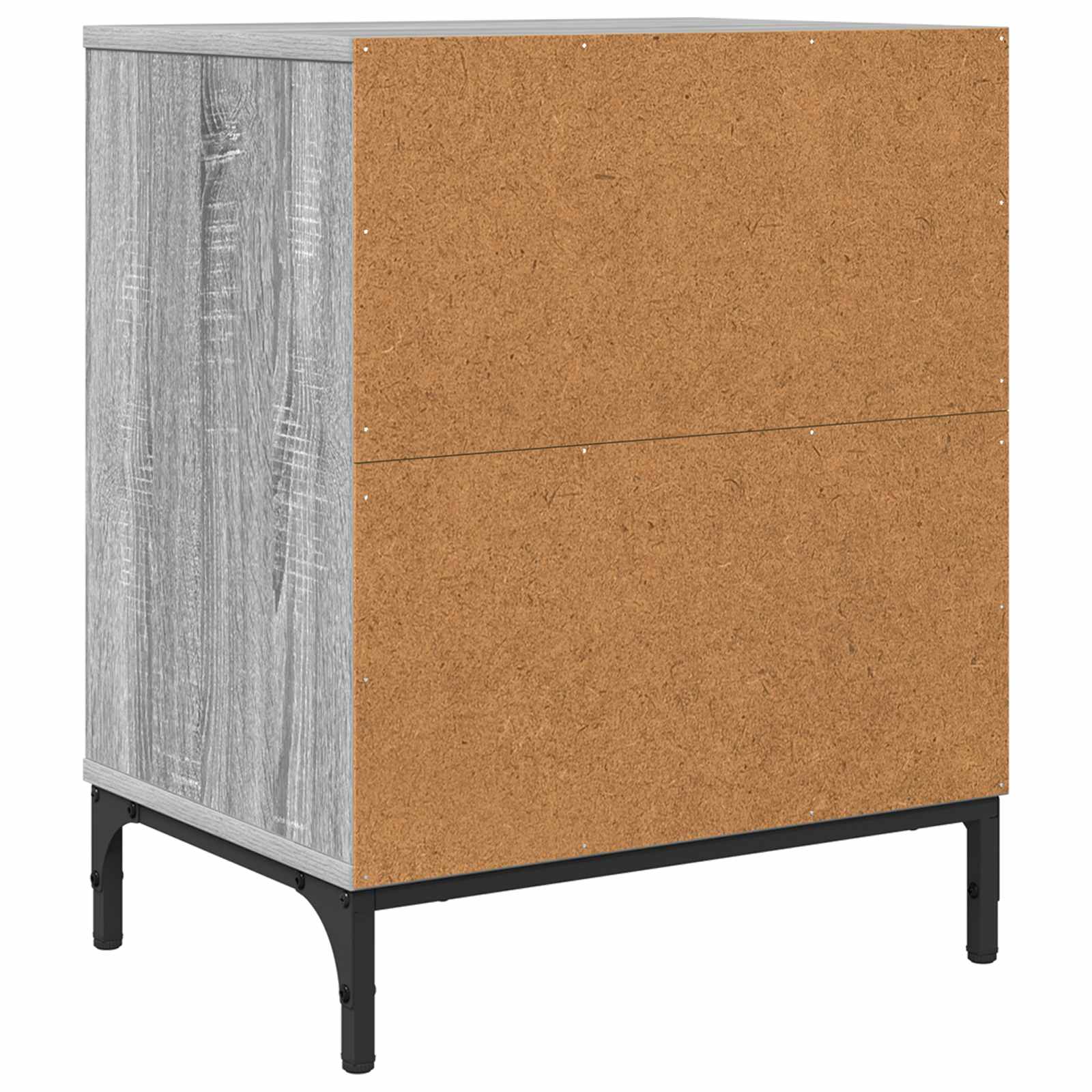 Nachttisch 2 Stk. Sonoma-Grau 49 x 36 x 61 cm Holzwerkstoff