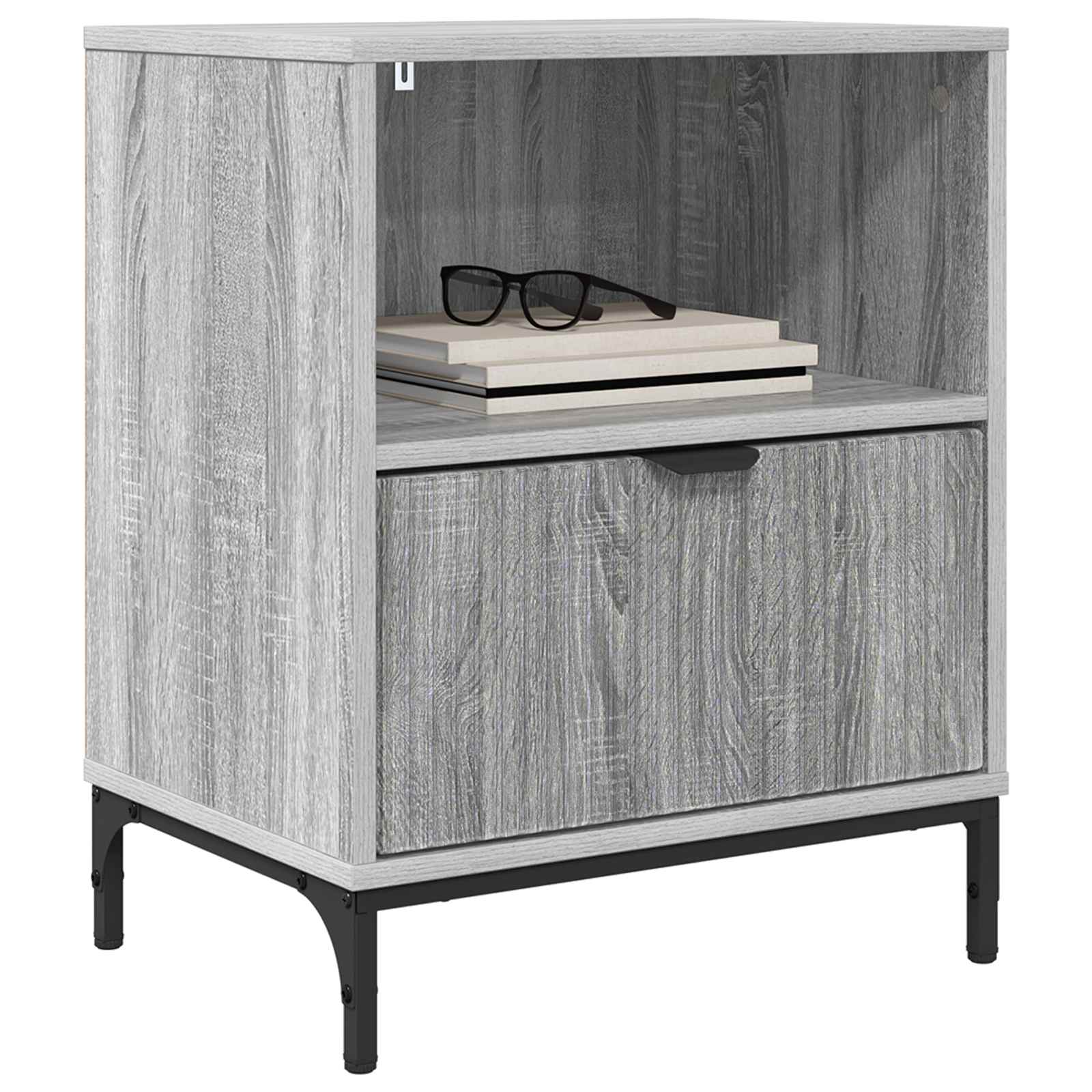Nachttisch 2 Stk. Sonoma-Grau 49 x 36 x 61 cm Holzwerkstoff
