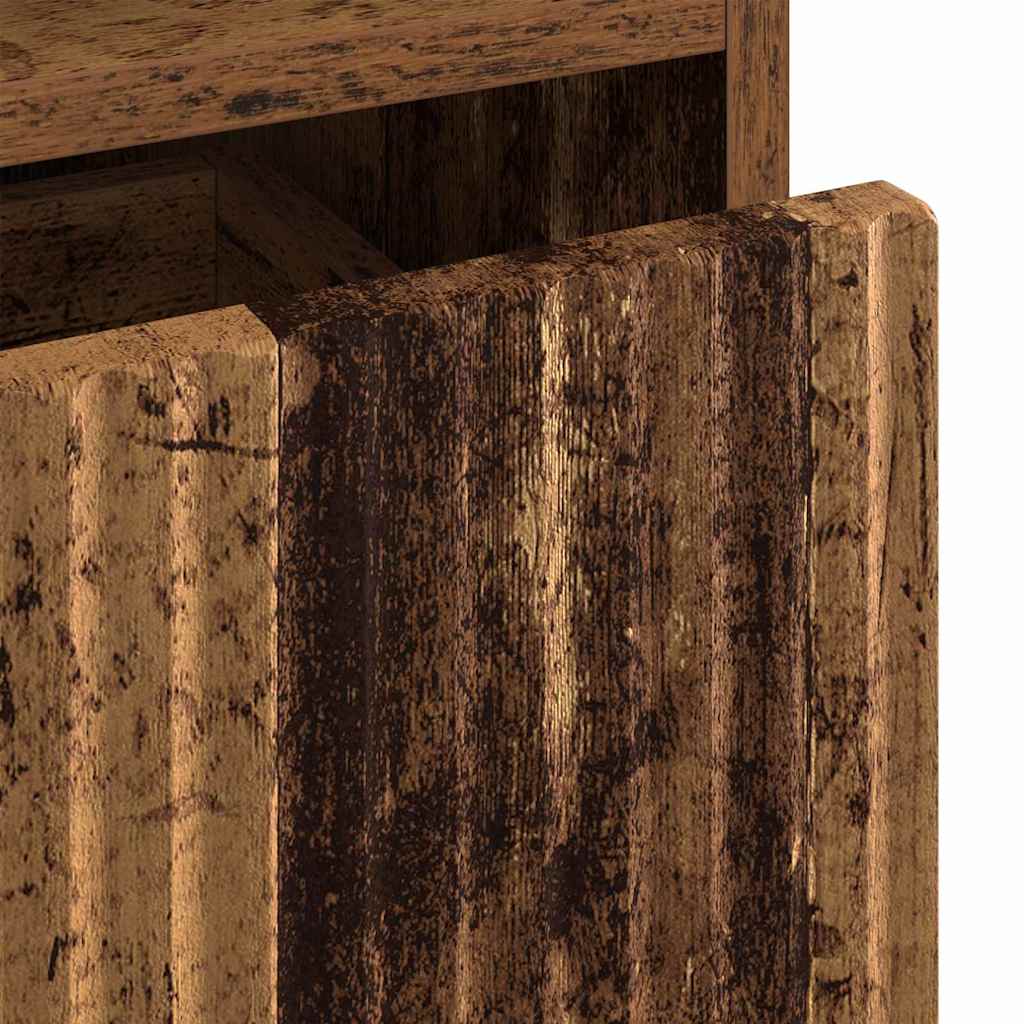 Nachttisch mit Schubladen Altholz 49 x 36 x 61 cm Holzwerkstoff