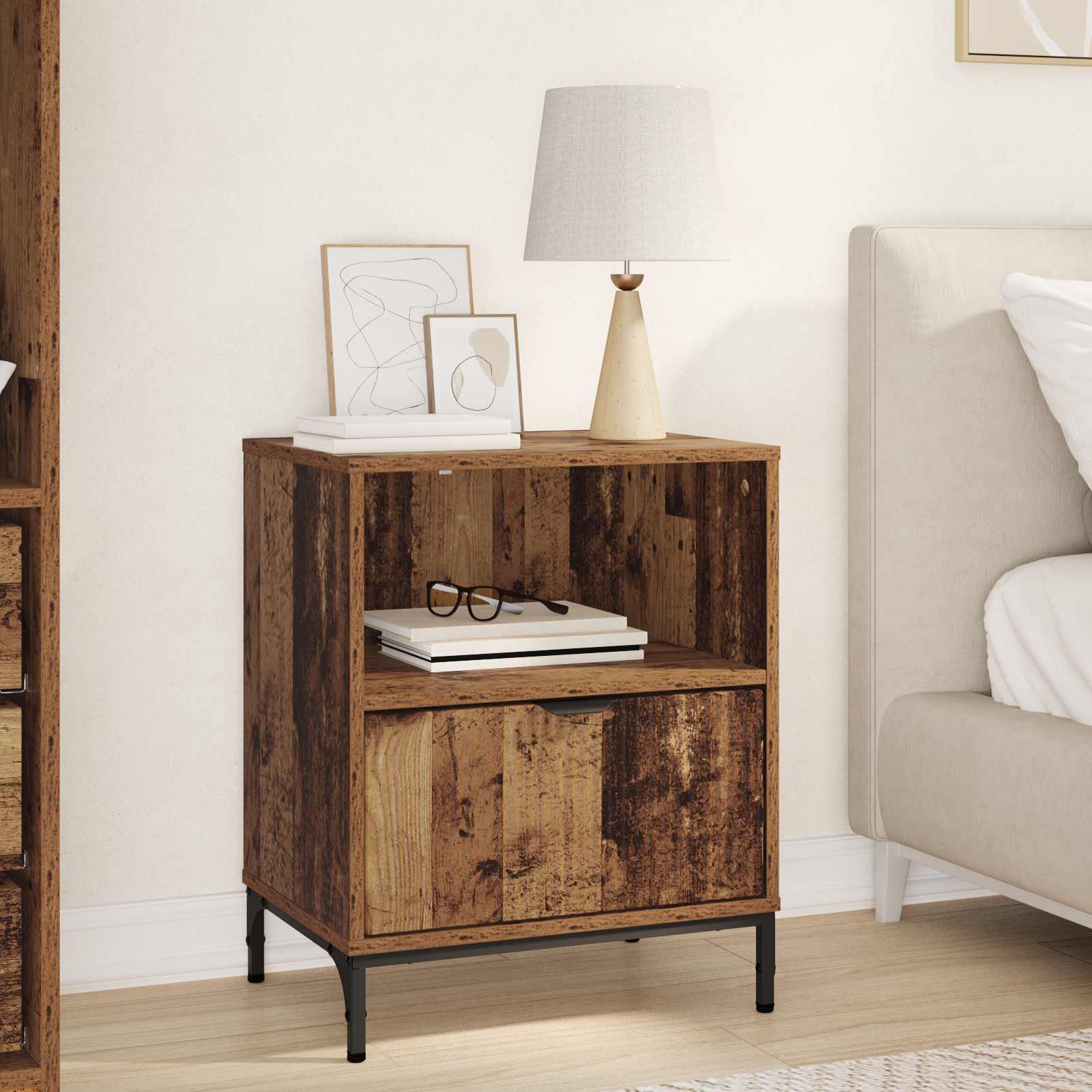 Nachttisch Altholz 49 x 36 x 61 cm Holzwerkstoff