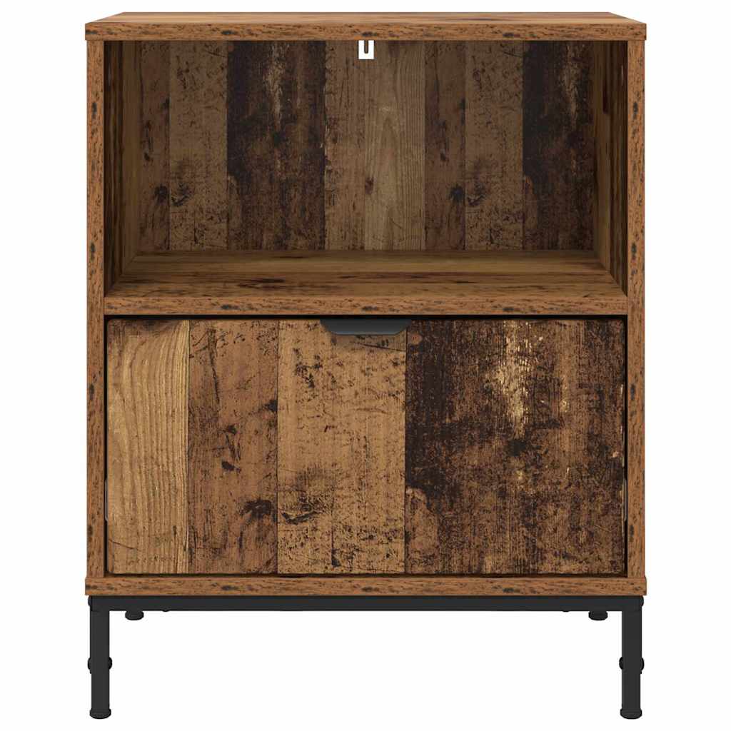 Nachttisch mit Schubladen Altholz 49 x 36 x 61 cm Holzwerkstoff