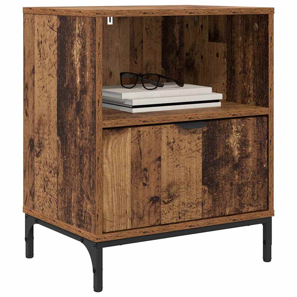 Nachttisch mit Schubladen Altholz 49 x 36 x 61 cm Holzwerkstoff