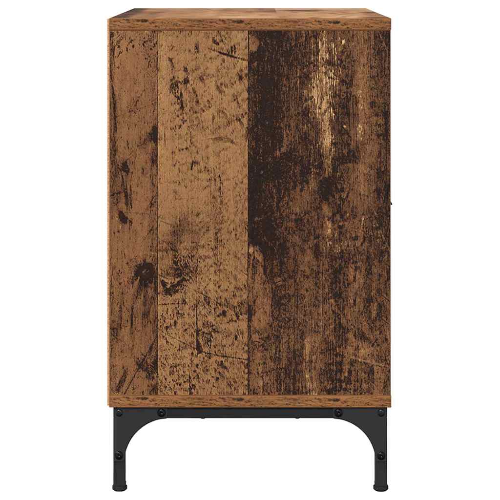 Nachttisch mit Schubladen Altholz 49 x 36 x 61 cm Holzwerkstoff