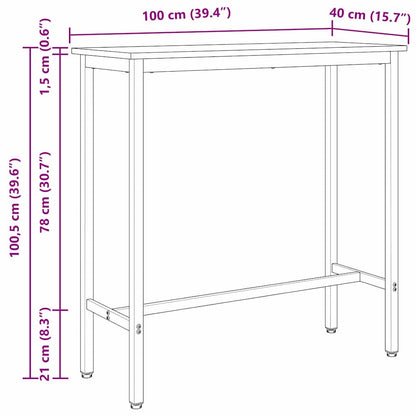Tisch Graues Sonoma 100 x 40 x 100,5 cm