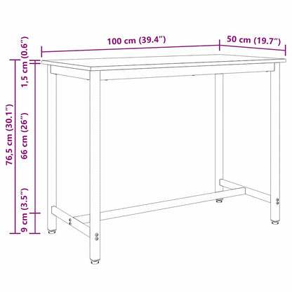Tisch Graues Sonoma 100 x 50 x 76,5 cm