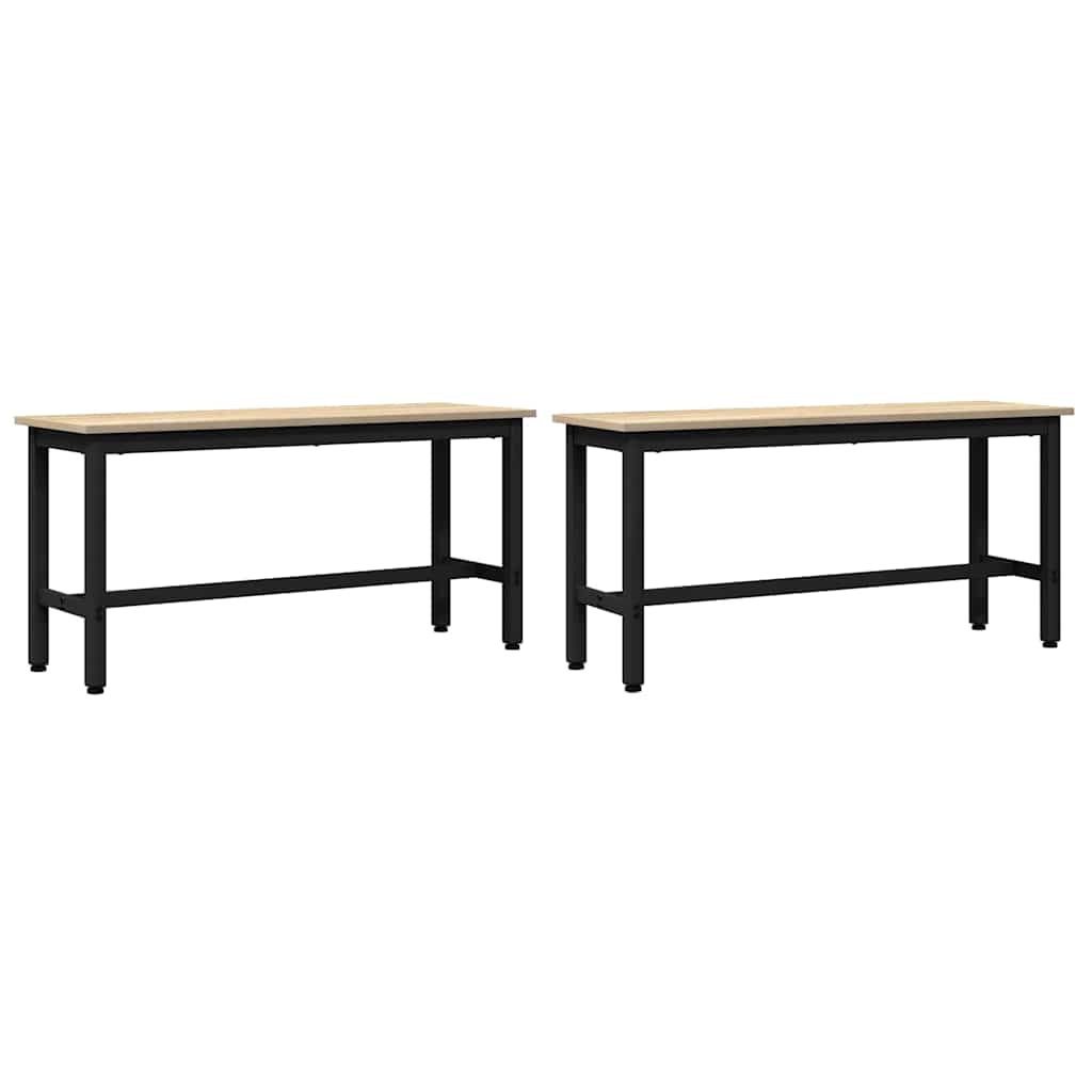 Esstischbank 100 x 32,5 x 48,5 cm 2 stk.