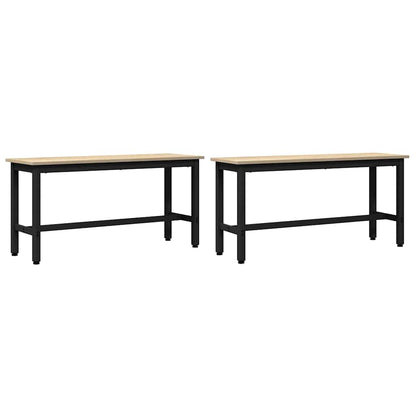 Esstischbank 100 x 32,5 x 48,5 cm 2 stk.