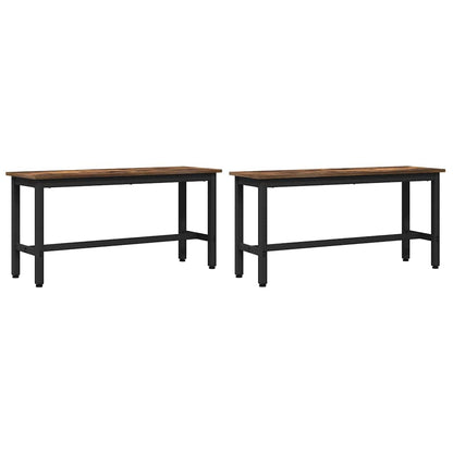 Esstischbank 2 stk. 100 x 32,5 x 48,5 cm