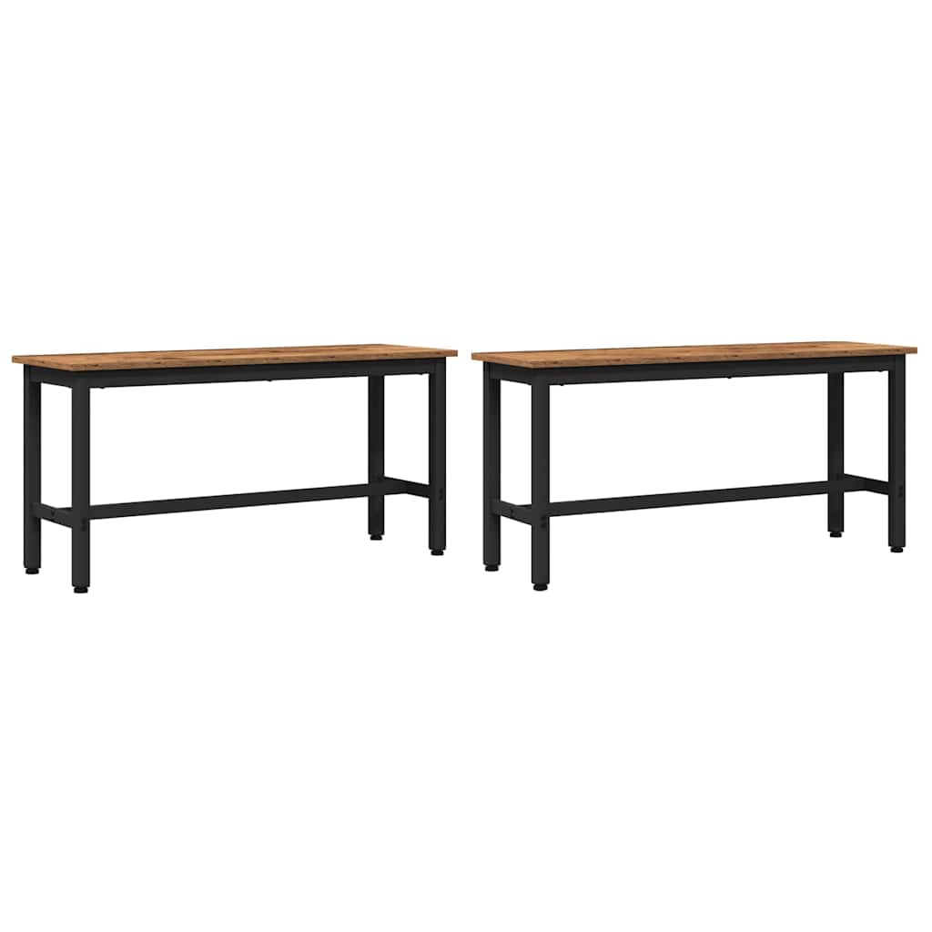 Esstischbank 100 x 32,5 x 48,5 cm 2 stk.