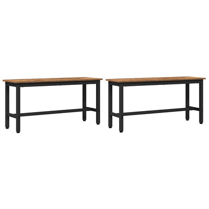 Esstischbank 100 x 32,5 x 48,5 cm 2 stk.