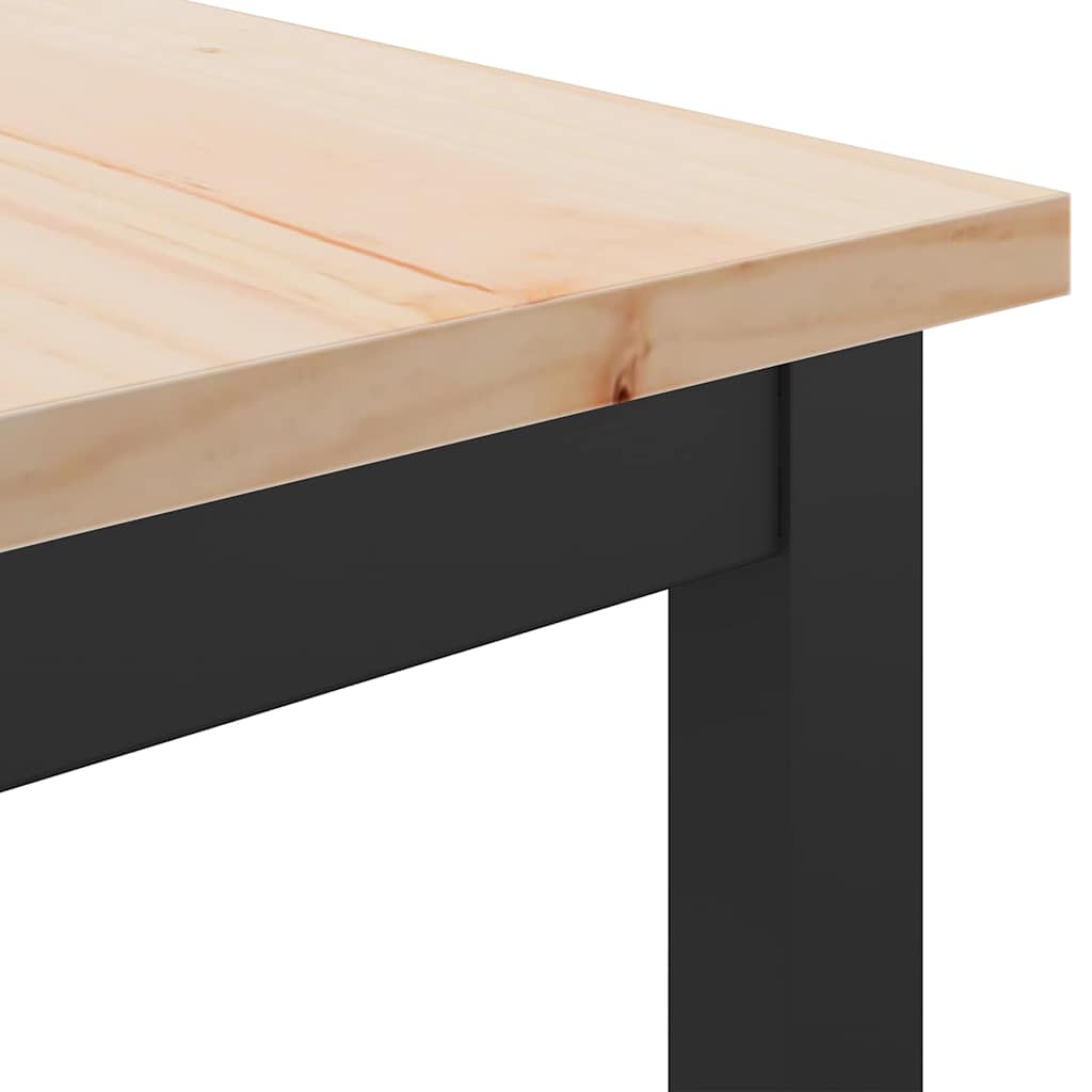 Tisch Natur 100 x 50 x 91 cm Ingenieure Holz und Stahl