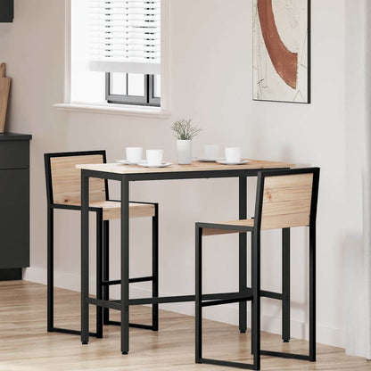 Tisch Natur 100 x 50 x 91 cm Ingenieure Holz und Stahl