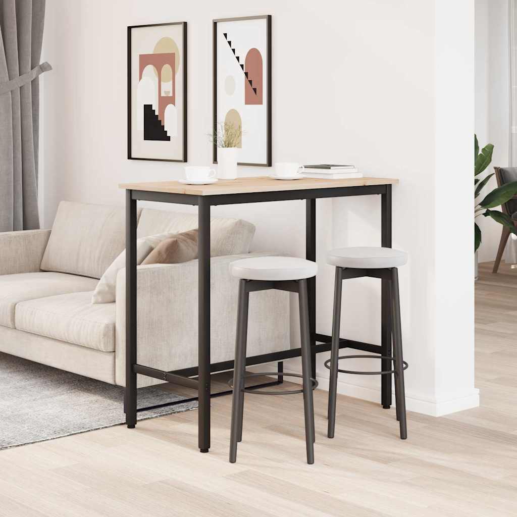 Tisch Natur 100 x 50 x 91 cm Ingenieure Holz und Stahl