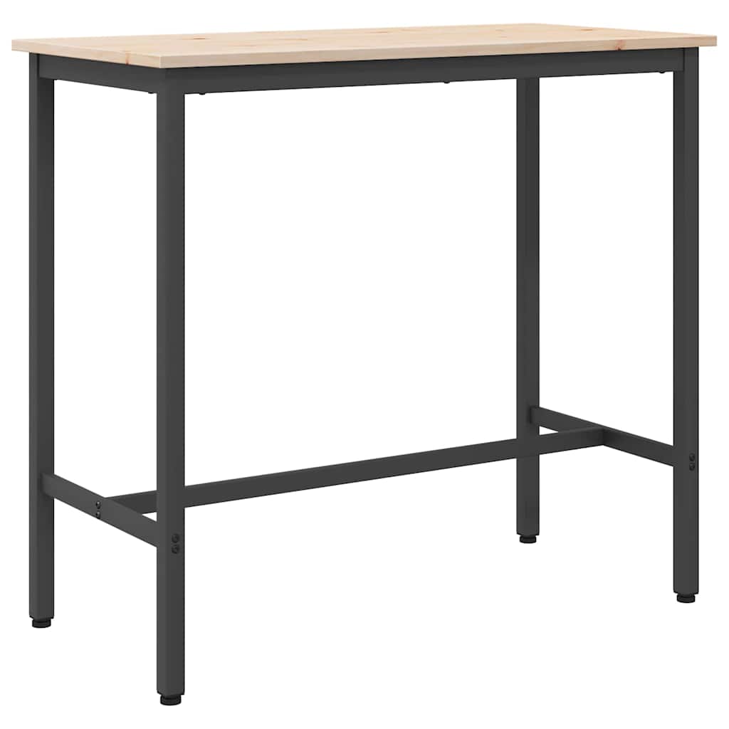 Tisch Natur 100 x 50 x 91 cm Ingenieure Holz und Stahl