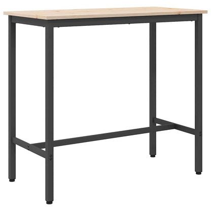 Tisch Natur 100 x 50 x 91 cm Ingenieure Holz und Stahl