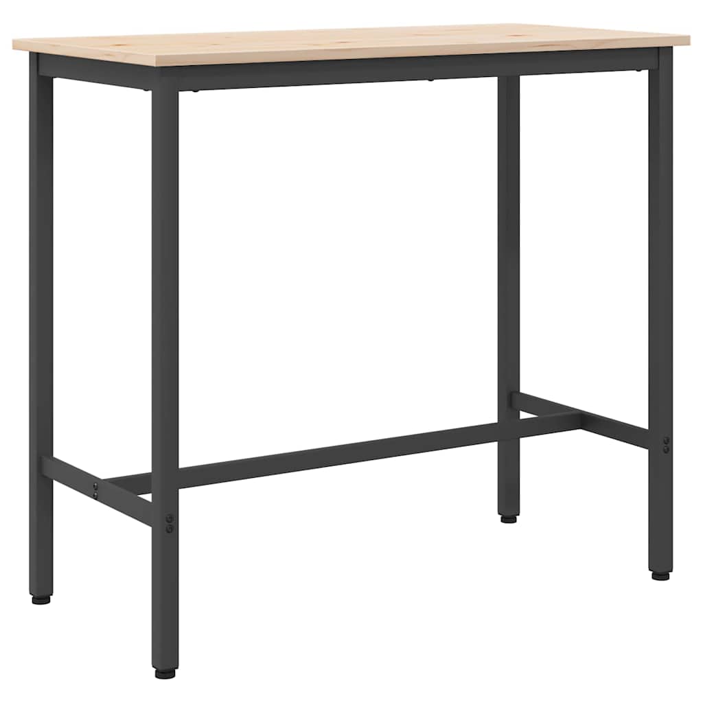 Tisch Natur 100 x 50 x 91 cm Ingenieure Holz und Stahl
