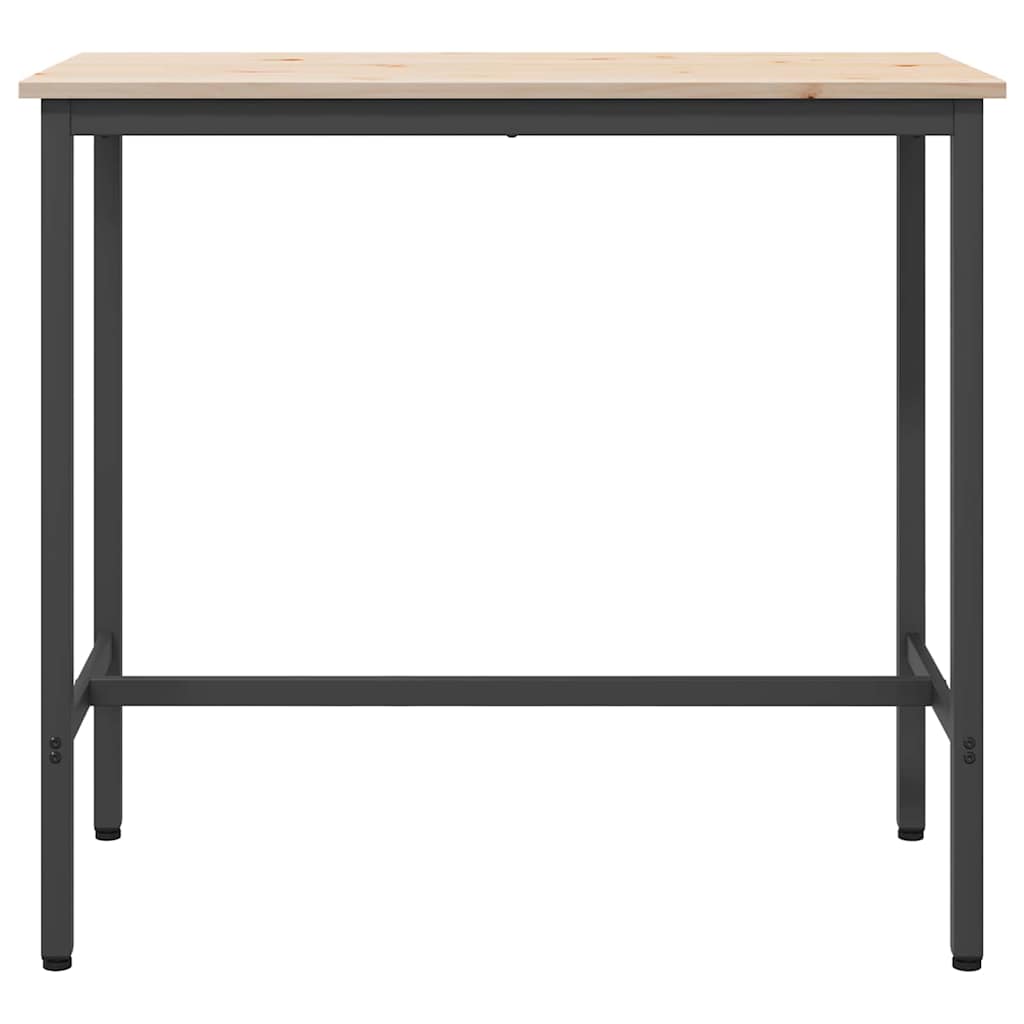 Tisch Natur 100 x 50 x 91 cm Ingenieure Holz und Stahl
