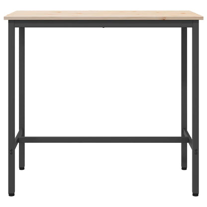 Tisch Natur 100 x 50 x 91 cm Ingenieure Holz und Stahl