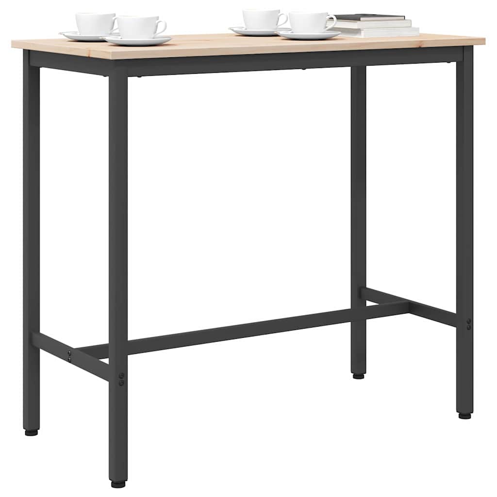 Tisch Natur 100 x 50 x 91 cm Ingenieure Holz und Stahl