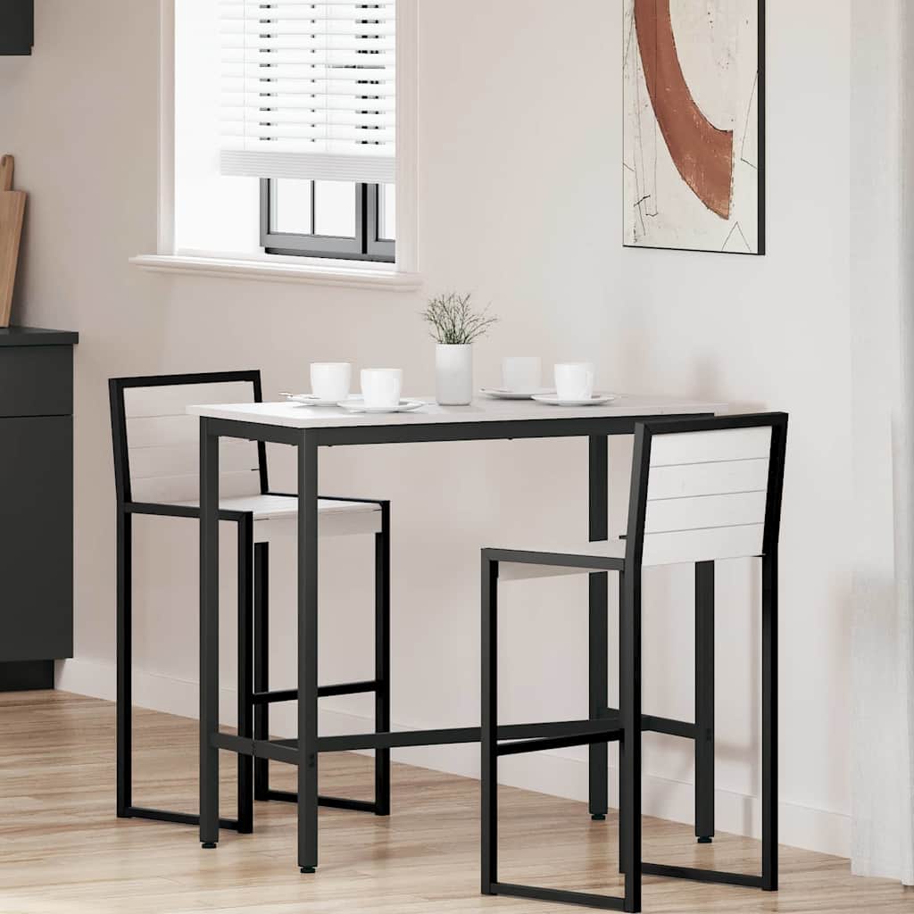 Tisch Weiß 100 x 50 x 91 cm Ingenieure Holz und Stahl