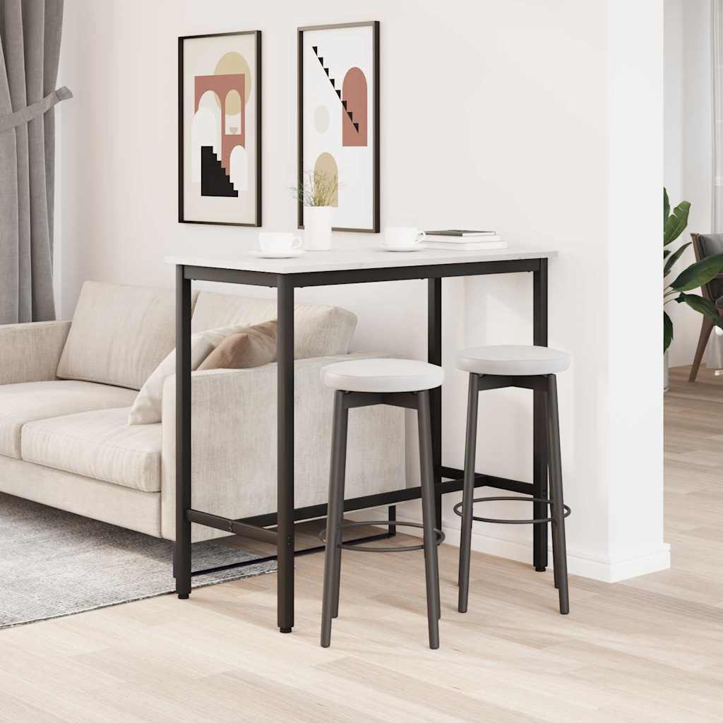 Tisch Weiß 100 x 50 x 91 cm Ingenieure Holz und Stahl