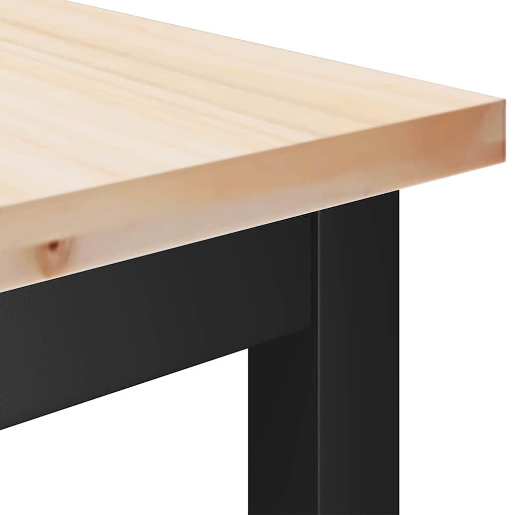 Esstischbank Natur 100 x 32,5 x 49 cm Massives Kiefernholz