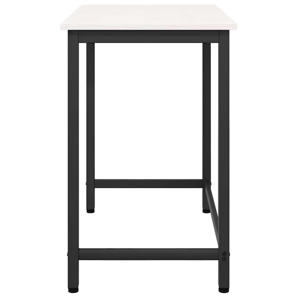 Tisch Weiß 80 x 50 x 77 cm Ingenieure Holz und Stahl