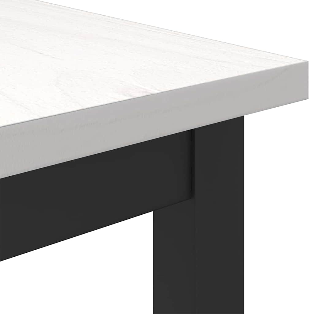 Tisch Weiß 100 x 50 x 77 cm Ingenieure Holz und Stahl