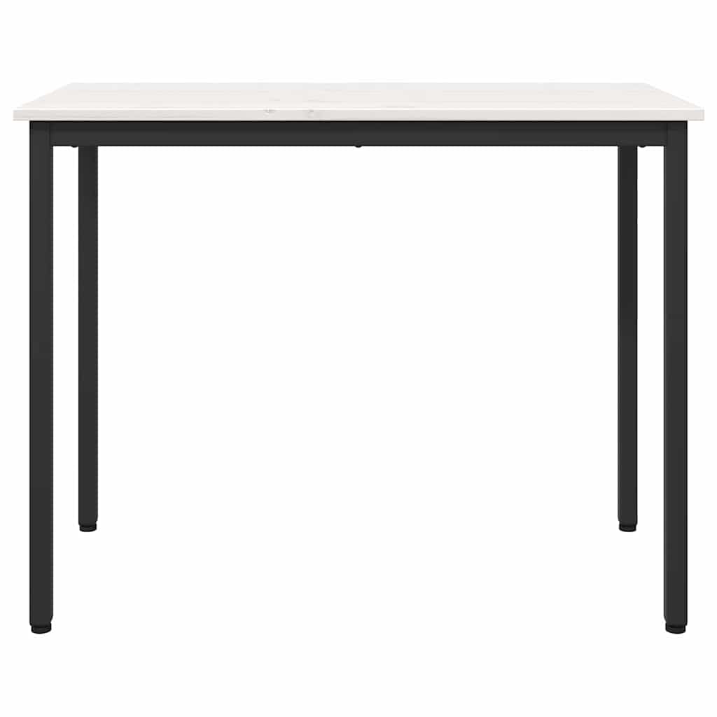 Tisch Weiß 100 x 50 x 77 cm Ingenieure Holz und Stahl